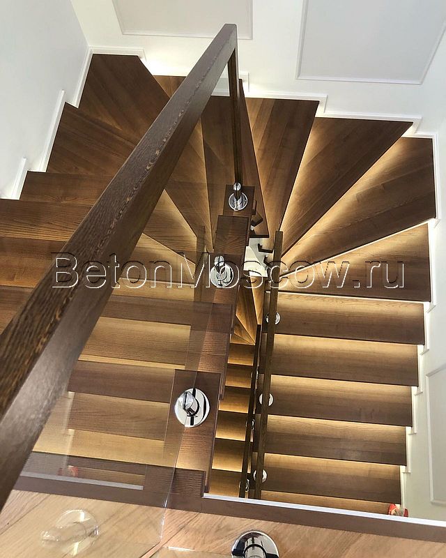 Бетонная лестница с отделкой (Дедовск). Фото 9