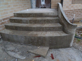 Изготовление входной бетонной лестницы в посёлке Опалиха